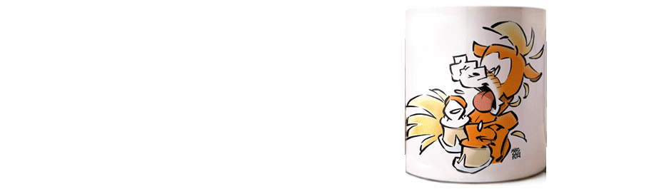 Animation des tasses CARAMEL – pour les fans de gags Animation des mugs CARAMEL en rotation – humour poney